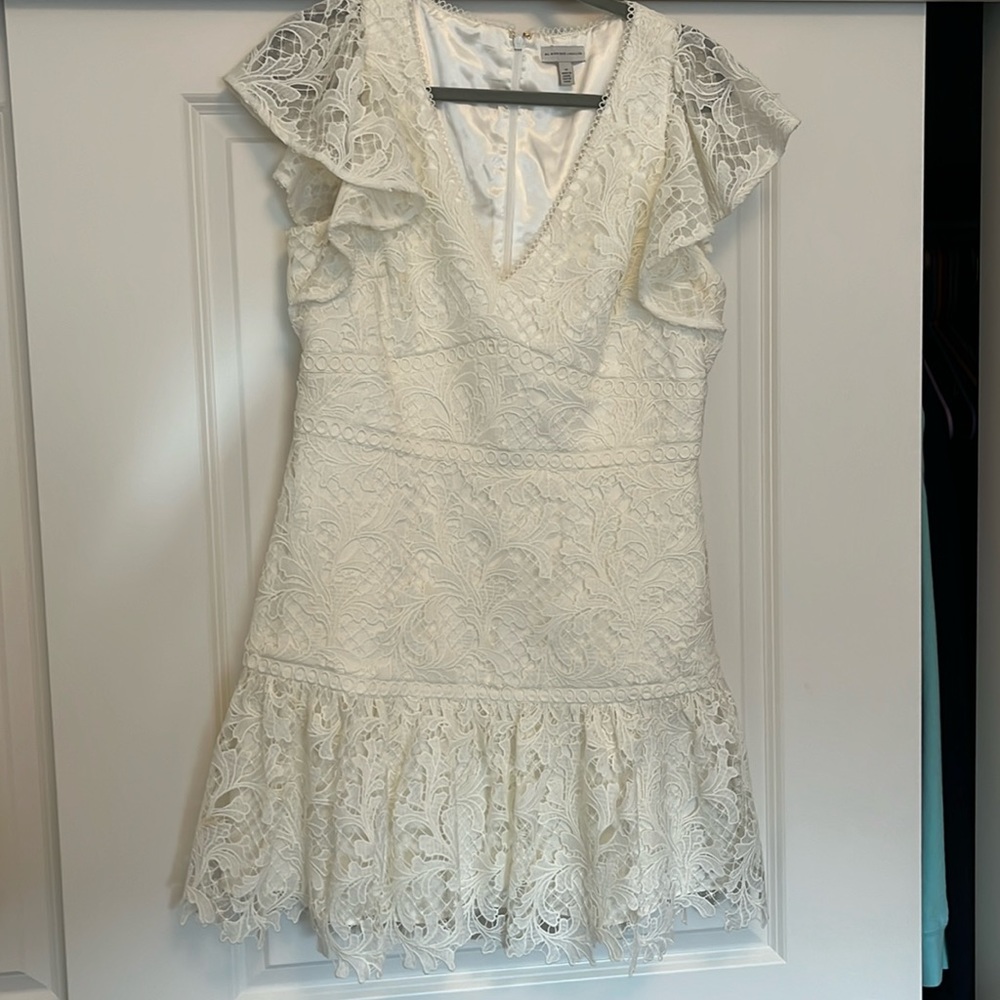 White lace cocktail dress